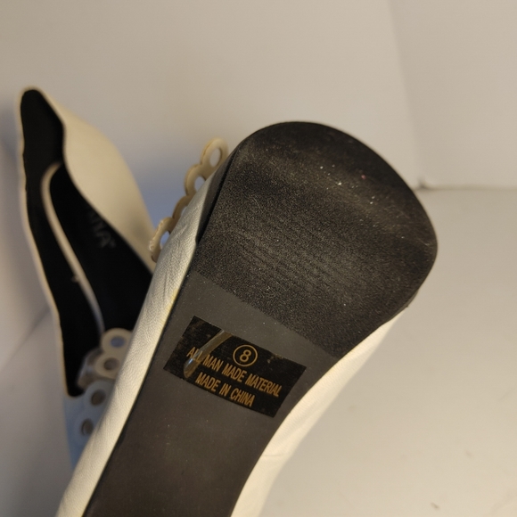 Ladies Cream with Bow Platform Stiletto Heels Size 8 Shoes - Picture 11 of 11